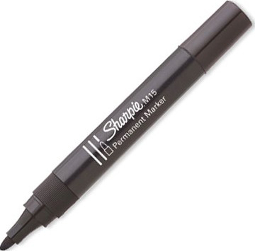 Sharpie M15 - Tynd rund spids, Sort (12 stk.)