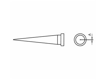 Weller spids LT-1L - 0,2mm Konisk lang (til WP80/WPS80)