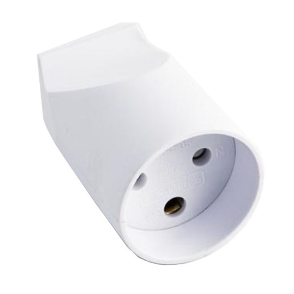 Forlænger rund m/jord hvid 250V 16A IP20