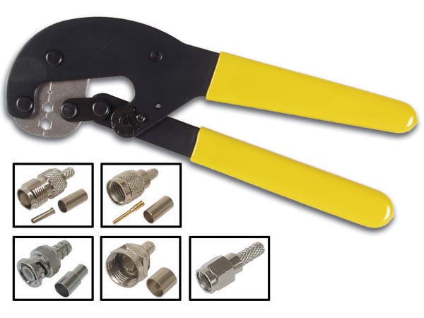 COAX krimptang - Til BNC/TNC/UHF/SMA stik