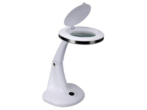 Bord-luplampe - 1,75x forstørrelse, 3 dioptrier, 6W, LED