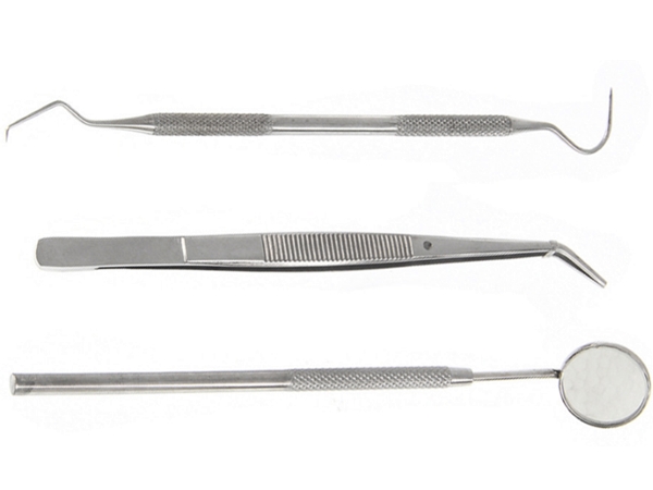 Tandrensesæt - Pincet, mundspejl og tandrenser