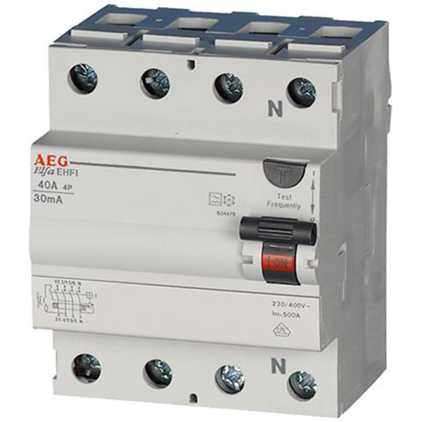 HPFI afbryder 3P+N 40A 30mA