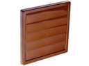 Ventilationsrist m. lukkespjæld - 170x170mm Ø125mm, Brun