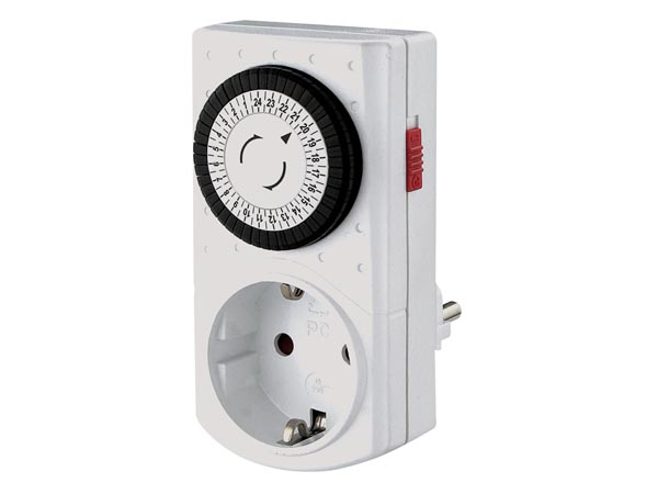 Mini 24 timers timer til stikkontakt - CEE7/3 udtag