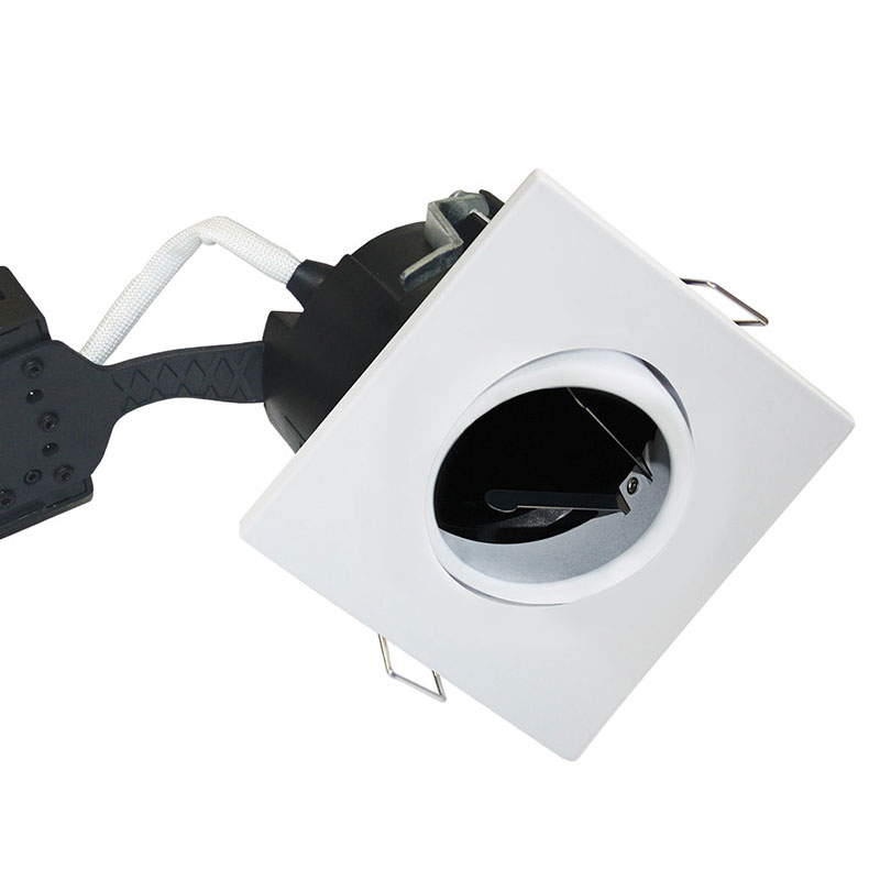 Pro Uni Install m. GU10 fatning - Firkantet, hvid