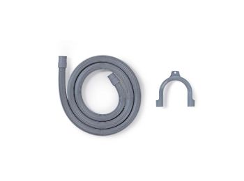 Afløbsslange - 21mm / 19mm lige, 1,5 bar, 90C° (2,5m)