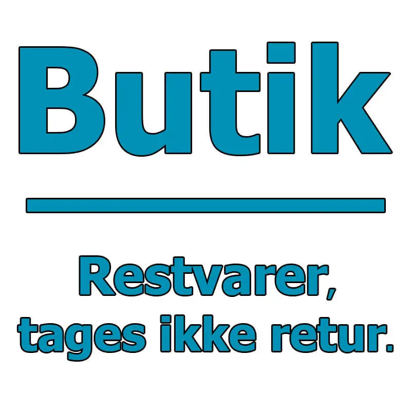 Butik 1kr - Til restvarer, tages ikke retur 