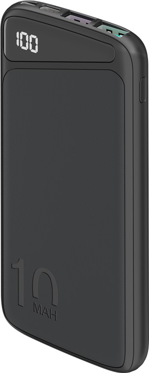 Powerbank m. LED display - USB-C PD / QC, 5V / 5A, 10,000mAh
