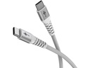 USB-C til USB-C Supersoft PD Tekstilkabel, 3A, Hvid (2m)