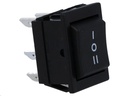 Vippekontakt - 2P (ON)-OFF-(ON), 250V/16A, SORT
