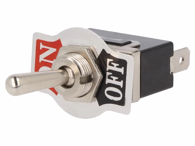 MAXI vippekontakt - 1P OFF-ON 10A/250V, spadeterm. (SPST)