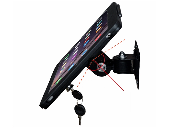 Vægbeslag til iPad 7/8/9 (10.2") - Med lås, Sort