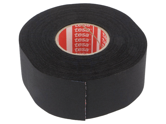 Lærredstape - 38mm bred / 260µm, Sort (25m)