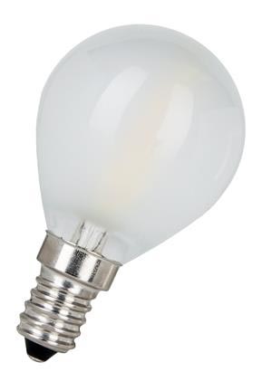 G45 Filament LED kronepære - 240V 1W opal, E14 sok. (2700K)