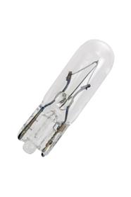 T5 autolampe - 12V / 30mA / 0,36W W2x4,6d sokkel (Ø5x20mm)