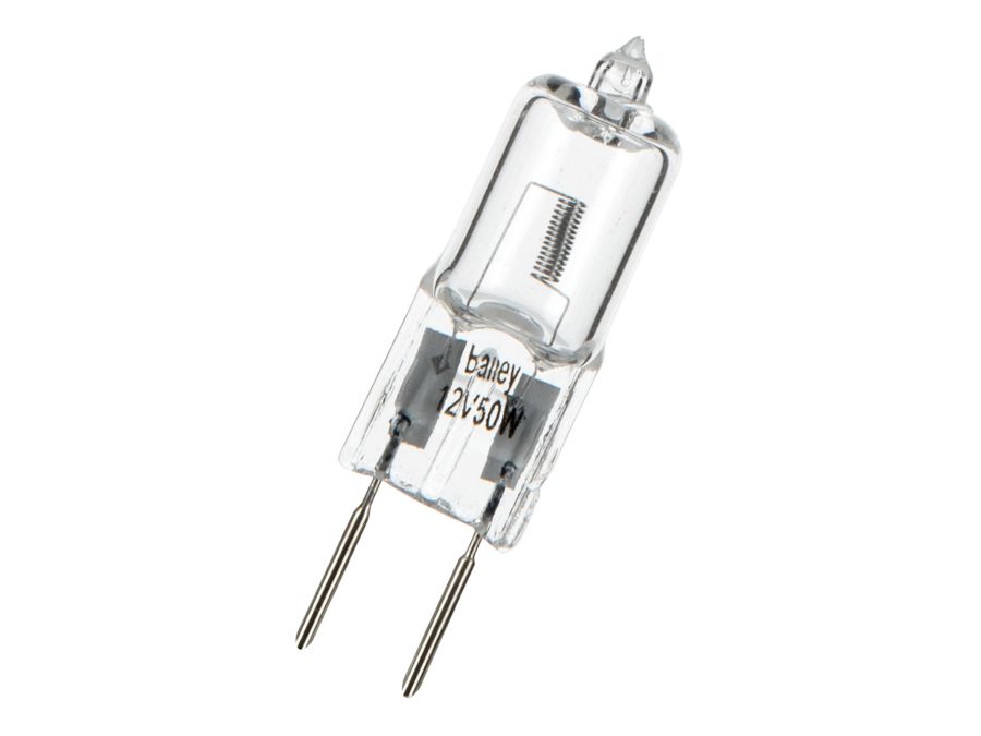 GY6.35 halogenstiftpære - 12V / 50W JC klar, Ø10x44mm