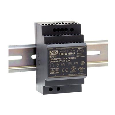 DIN-skinne strømforsyning - 24VDC / 60W (2,5A)
