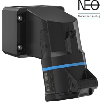 CEE Vægudtag NEO 16A 3P, 6H, blå, 230V, på underlag, fjederkl.