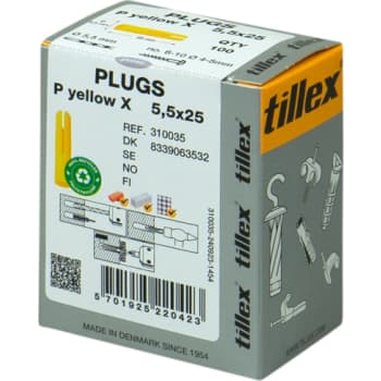Plugs PX 5,5x25mm-100 gul