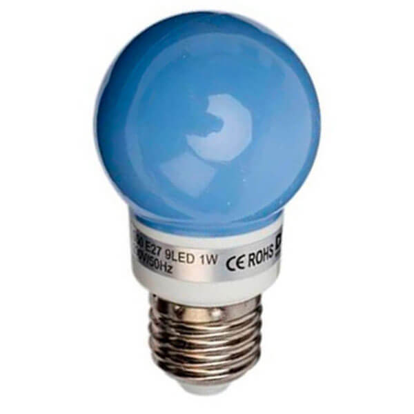 DECO Kronepære Ø50mm LED 1W E27 Blå