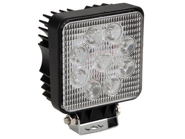 LED projektør - 9-30V 27W, neutral Hvid, Sort (IP67)