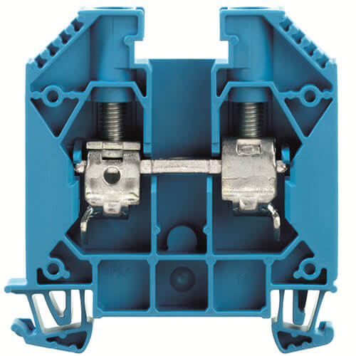 WDU  gennemgangsklemme 16mm² blå for dinskinne
