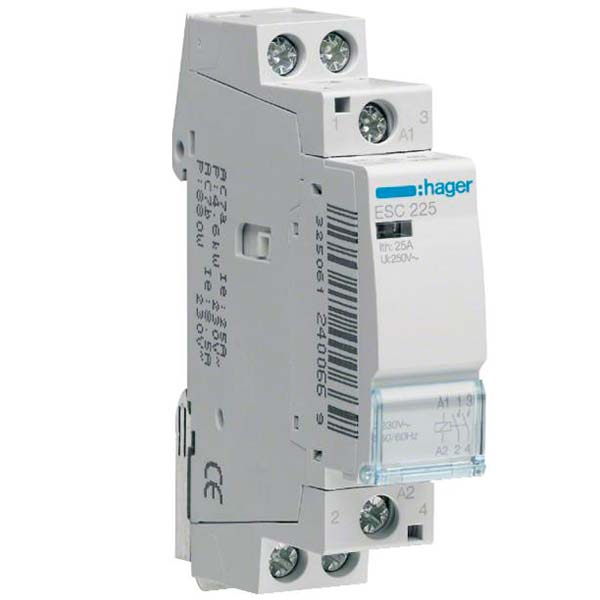 Kontaktor 25A 2 slutte 230V 1M
