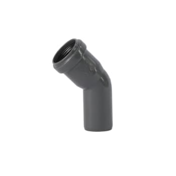 32 mm x 45° Bøjning afløb PP grå