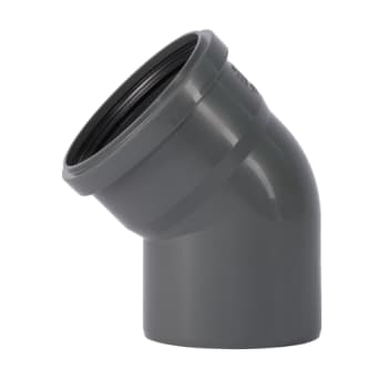 Ostendorf bøjning Ø110mm 45°, grå PP
