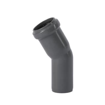 32 mm x 30° Bøjning afløb PP grå