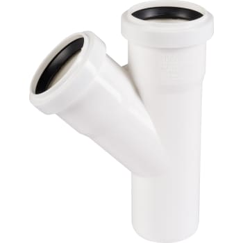 Ostendorf Ø50 x 50mm grenrør, 45°, PP hvid
