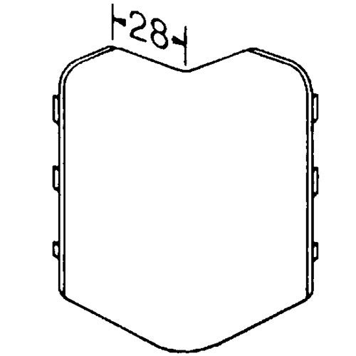 Hjørne udv f. SL 20051 perlehvid
