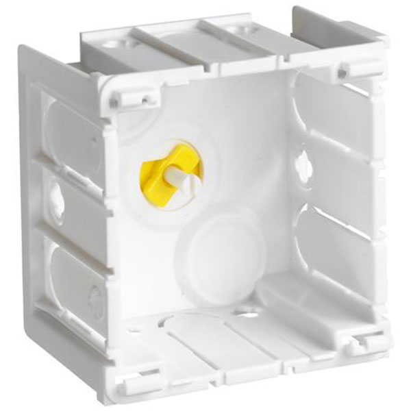 Opus 66 enkeltmodul monteringsdåse 1 modul - perlehvid