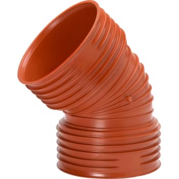 Uponor Double/Rib2 200 mm 45 gr. PP-bøjning, uden gummiringe