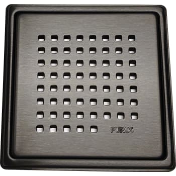 PURUS PVD behandlet sort rustfri rist og ramme, CHESS 150x150mm