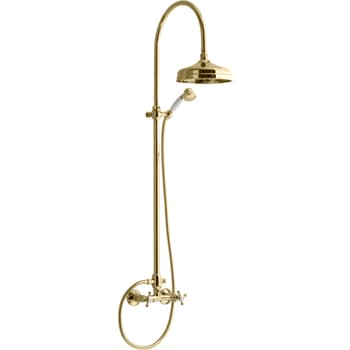 Lavabo Retro komplet 2-grebs brusesæt messing