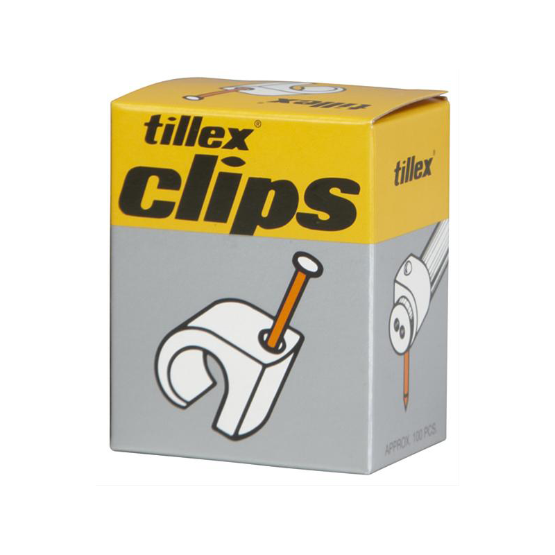 Clips 3-5 16mm sømlængde hvid - 100 stk.