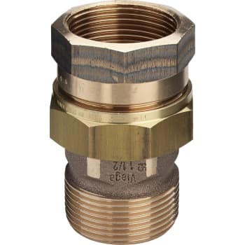 Viega 3/4" union, med pakning - Rødgods Silicium Bronze, muf/nip