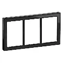 LK Fuga ramme PURE 66 glas 3x1½m - sort