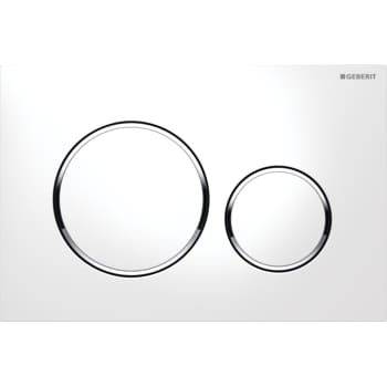 Geberit Sigma 20 betjeningsplade i hvid/krom