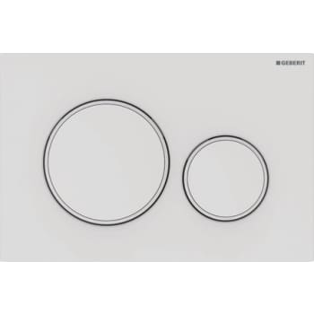 Geberit Sigma 20 betjeningsplade i mat hvid/hvid