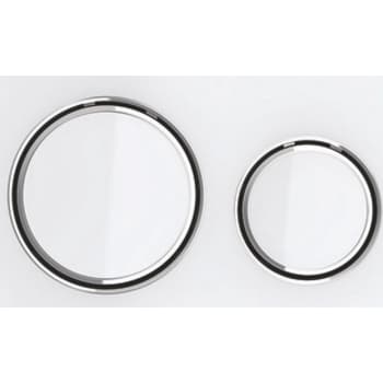 Geberit Sigma 21 betjeningsplade i hvid/krom