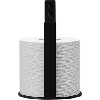 Nichba ekstra toiletrulleholder sort pulverlakeret
