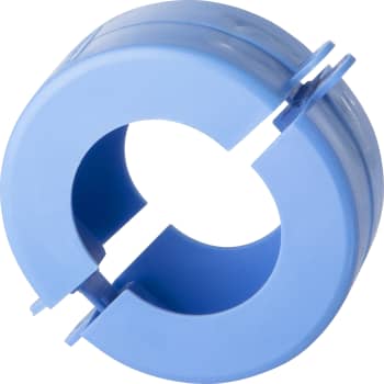 Plomberingsbøjle med tap 1" x 3/4" , blå