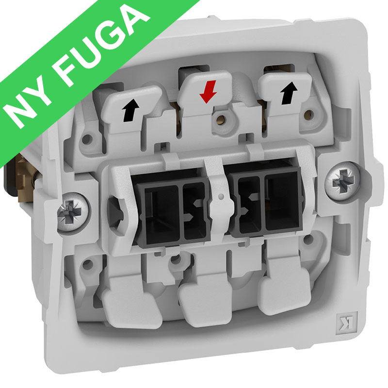 Fuga jalousi-afb. 16A med 2 x 1-pol trykkontakt
