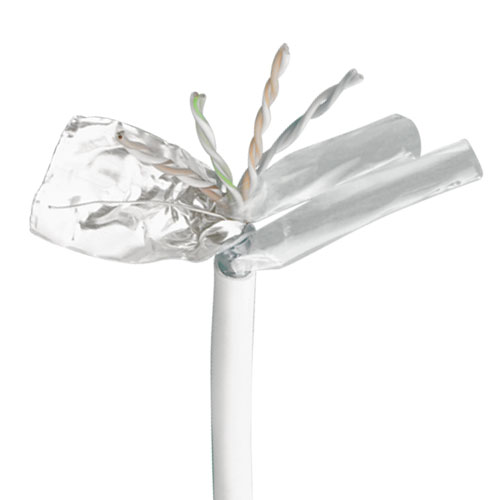 Telefonledning AKS 4x2x0,6 Skærmet hvid - pr. m.