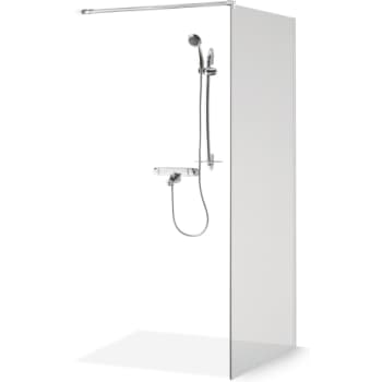 Shower wall DIJA chrome profiles 90x200cm