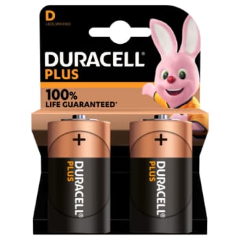 Duracell Plus Power batteri, D LR20, 2 stk.