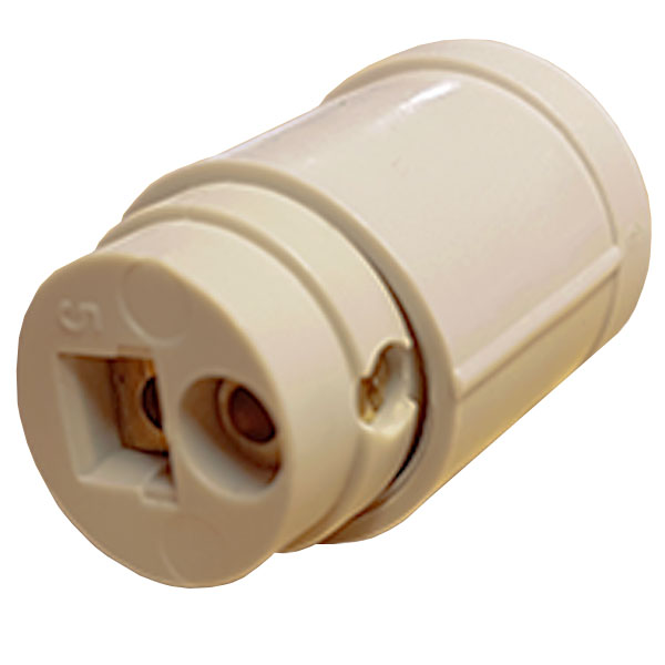 Højttalerstik, 2 pol - Hun - Grå - 2 stk.